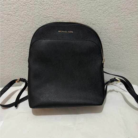 Michael Kors saffiano Black Emmy Leather Backpack main image 9